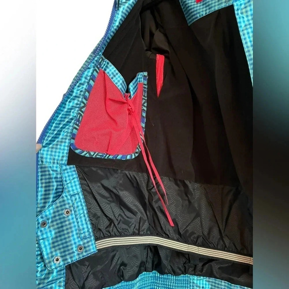 Oneill Women's Freedom Series Blue Check Metallic Ski Jacket Size Extra Small - Picture 5 of 14